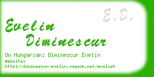 evelin diminescur business card